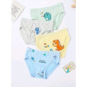 New Mens Young Boys Cartoon Printed Dinosaur Underwear Brief Size 10 Year